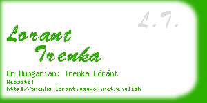 lorant trenka business card